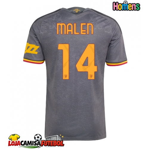 Camisa de Futebol AS Roma Donyell Malen #14 Equipamento Alternativo 2026-27 Manga Curta
